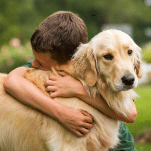 Hugging Dog - Healing Roots Wellness Center - Pet Grief